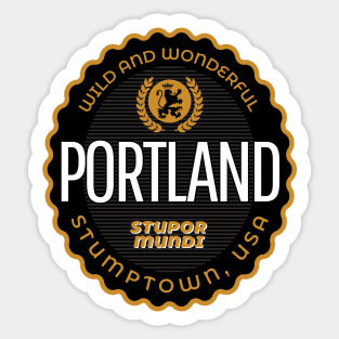 Stupor Mundi - The Wonder of the World, Portland Sticker